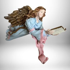 Vintage Avon Exclusive Hand-Painted Angel Corner Sitter - Guardian Angel - NIB